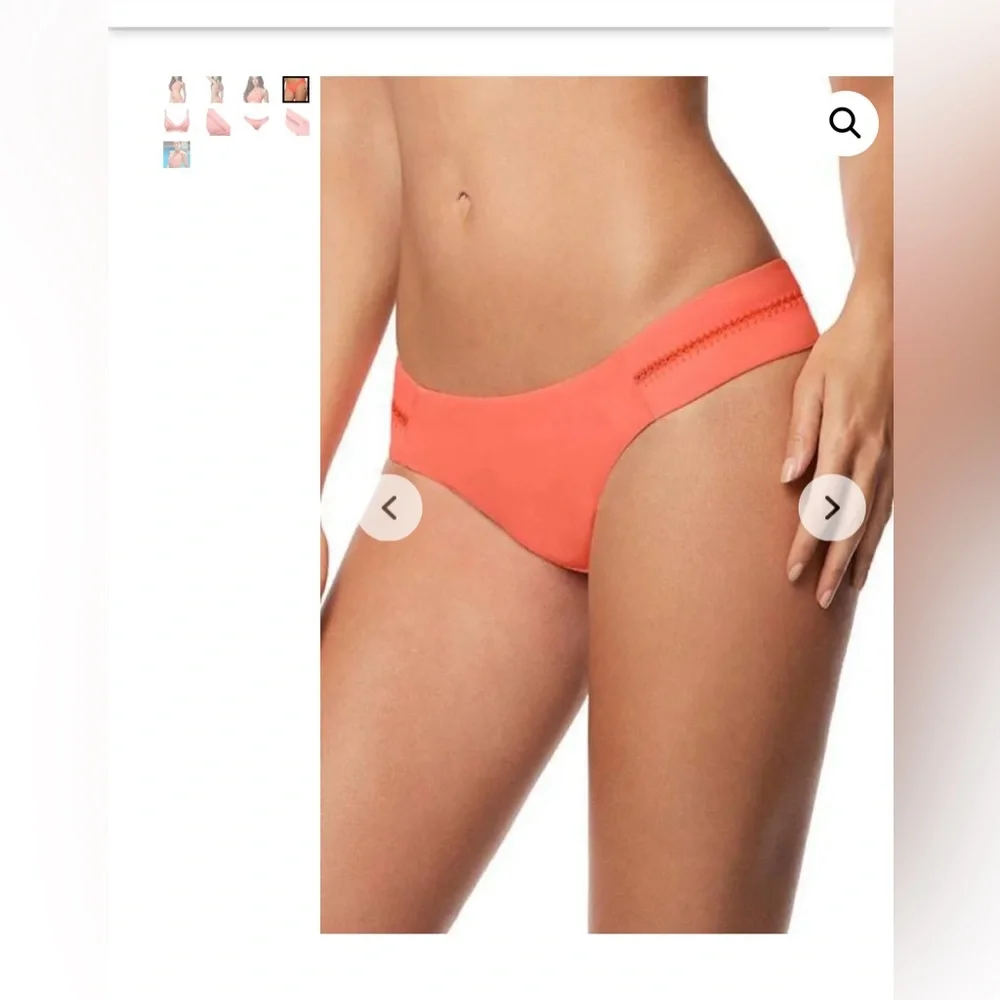 PILYQ Coral Stiched ELLIE BIKINI Two-Piece Set Size Medium New With Tag